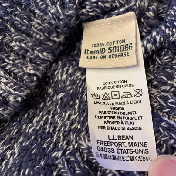LL Bean Women's Sz XL Full Zip Cardigan Sweater Navy Preppy Old Money Classic - Picture 11 of 13